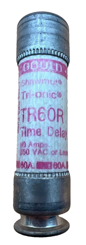 Gould Shawmut TR60R 60A 250V Class RK5 Tri-Onic Time Delay Fuse Used