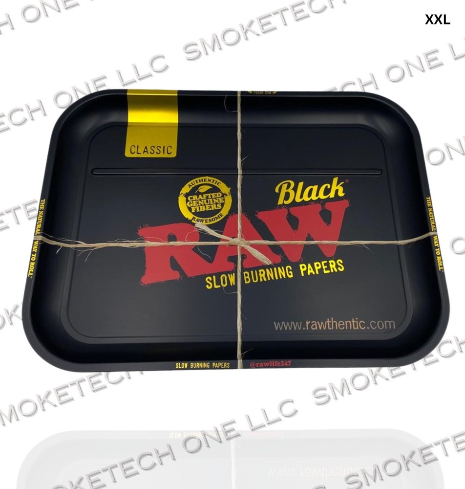 RAW Black Metal Rolling Tray - XXL