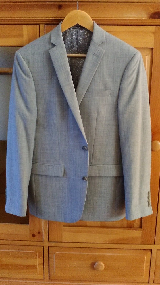 Bar III - Slim Fit Gray Blazer Men's Size 38 Short