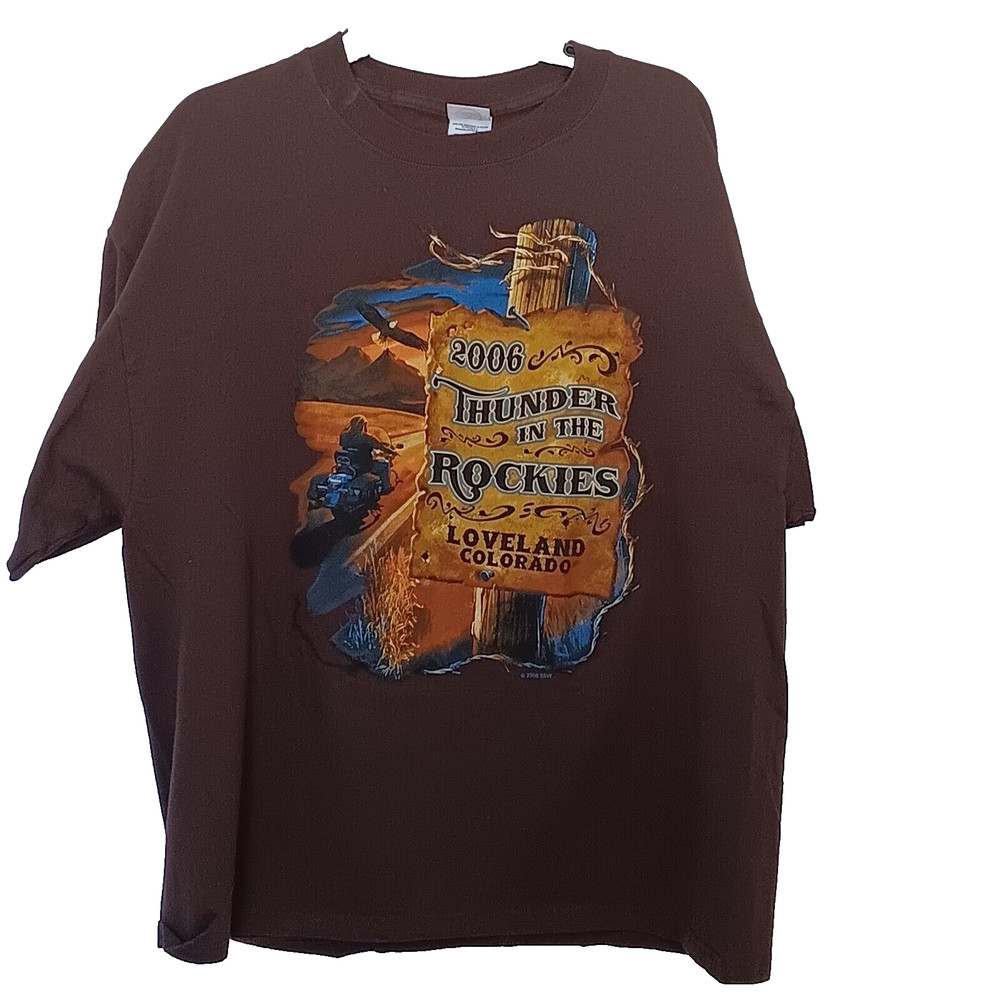 Harley Davidson Men's XL T-Shirt Thunder in the Rockies Loveland, Colorado 2006