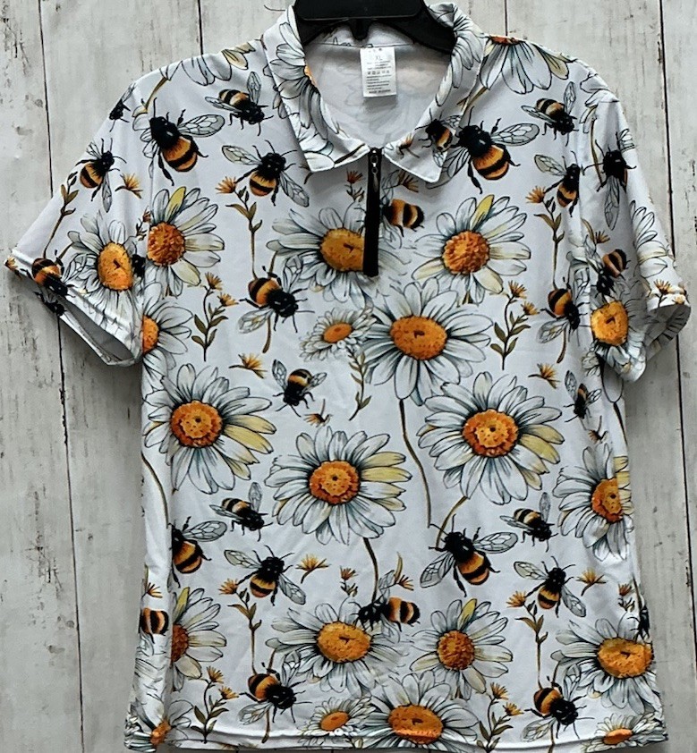 Women’s Short Sleeve Bee And & Daisy Polo Shirt XL 0422-12