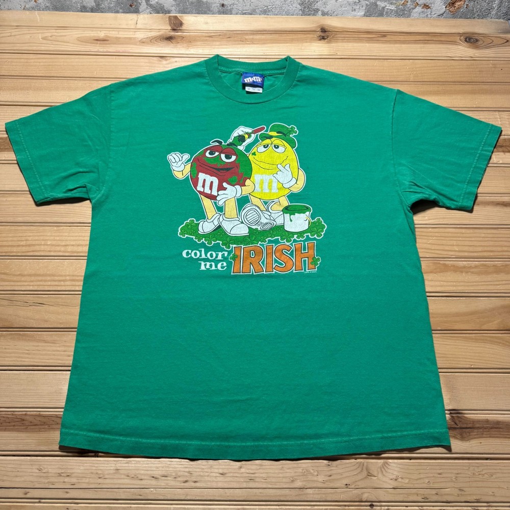 Vintage 90s M&M's Color Me Irish St Patrick's Day Graphic T-Shirt Men's Size XL