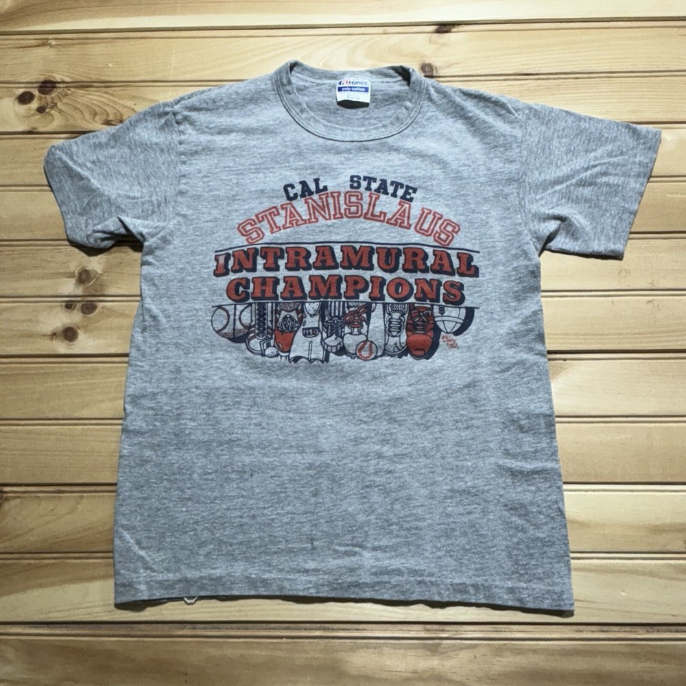 Vintage 80s Cal State University Stanislaus Champions Single Stitch Shirt Size M
