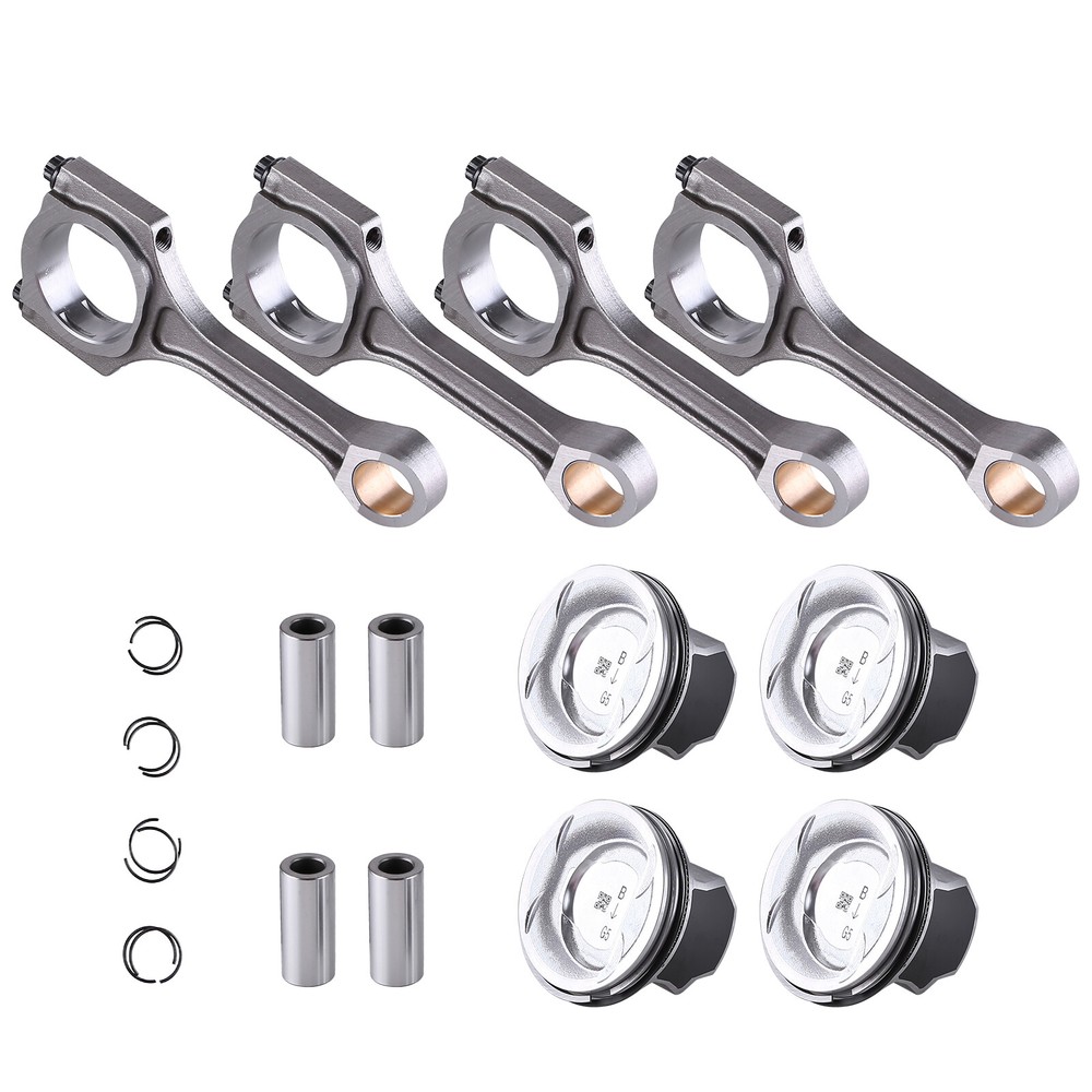 4 Set Connecting Rod Piston for 11-19 Hyundai Sonata Kia Sorento Optima 2.4L