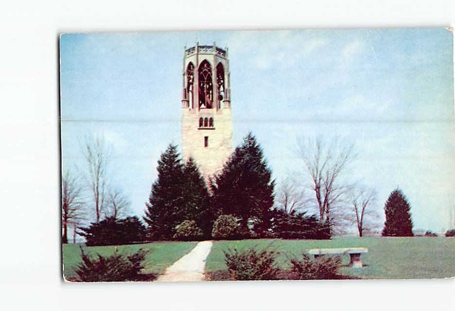 Postcard Memorial Tower Davenport Memorial Park Cemetery Davenport Iowa USA