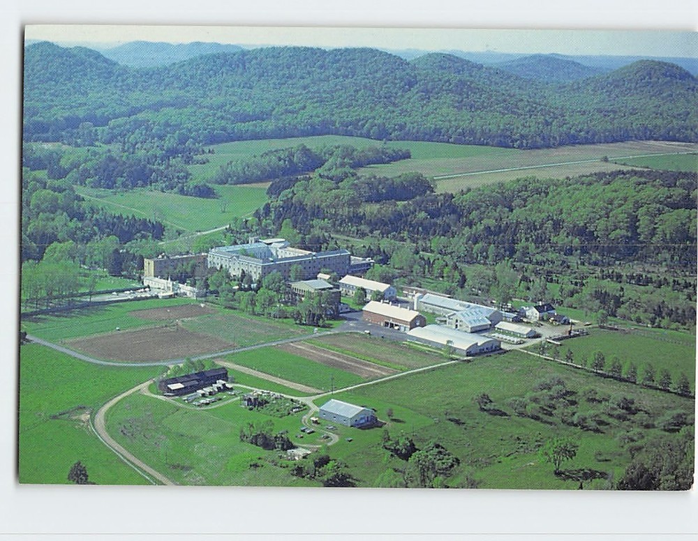 Postcard Aerial View of Gethsemani  Abbey Trappist Kentucky USA