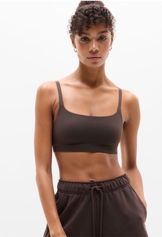 Athleta Bodymove scoop bralette- small D/DD- truffle- nwot