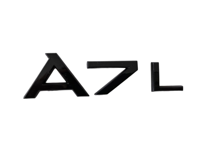 Glossy Black FIT AUDI A7L REAR TRUNK EMBLEM BADGE NAMEPLATE DECAL LETTER NUMBER