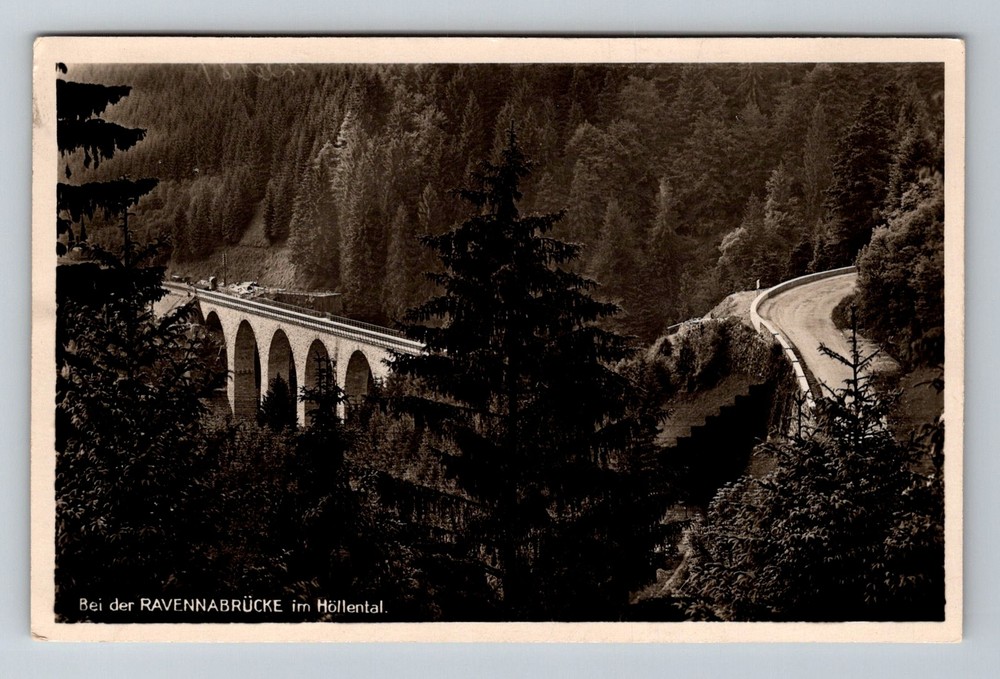 Germany- Hollental Black Forest Ravenna Bridge Railway Line Old Vintage Postcard