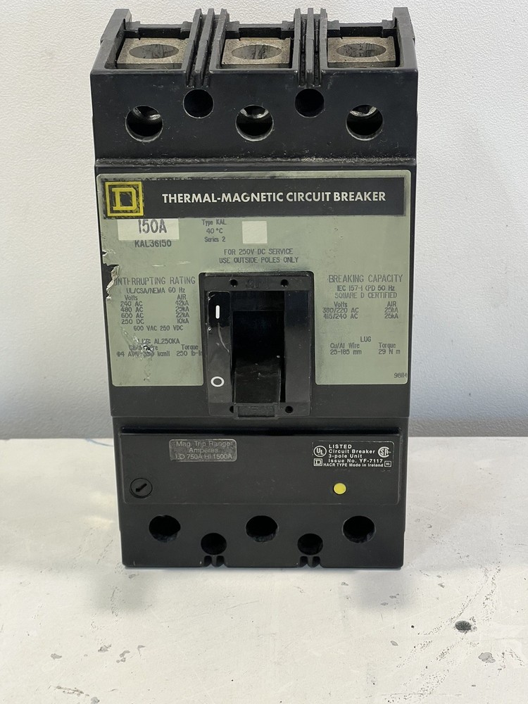 Square D KAL36150 Circuit Breaker - 3-Pole,  150A, 600V B78