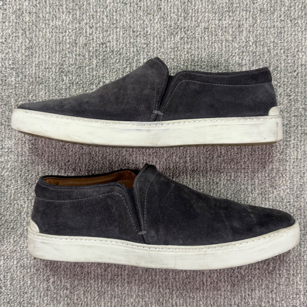 Rag & Bone Kent Suede Slip On Sneakers Men Charcoal Gray Size 8 EU 41