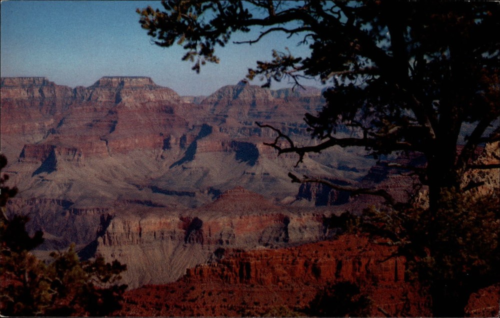 Arizona Grand Canyon Natl Park Mather Point aerial view ~ postcard sku731