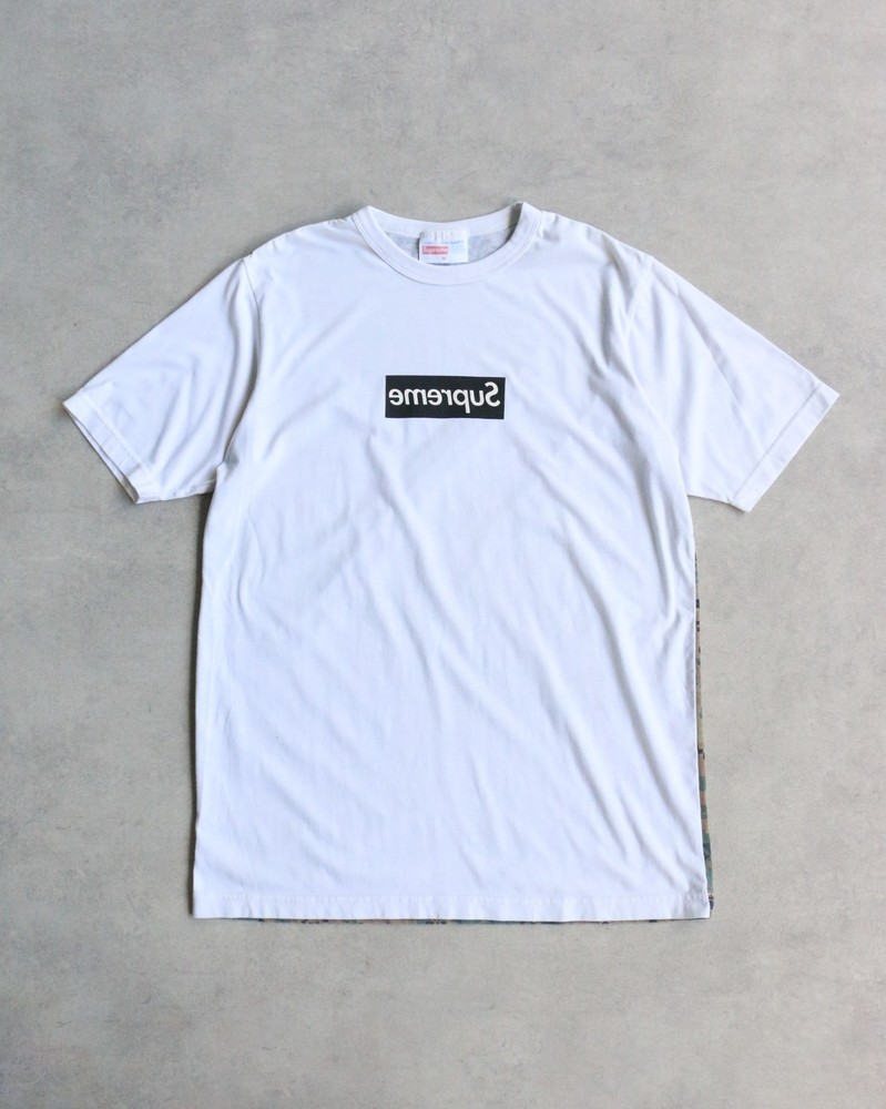 Supreme Comme Des Garcons Digi Camo Box Logo Tee White Size M