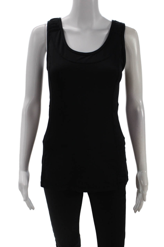 Lululemon Womens Basic Black Nylon Blend Round Neck Tank Sleeveless Size 6Free Shipping in US $100+ Orders | $6.95 Orders Below