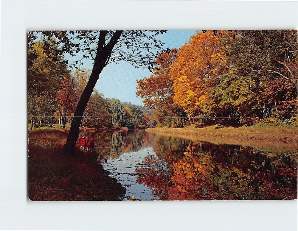 Postcard Autumn Along the Delaware Canal Bucks Pennsylvania USA