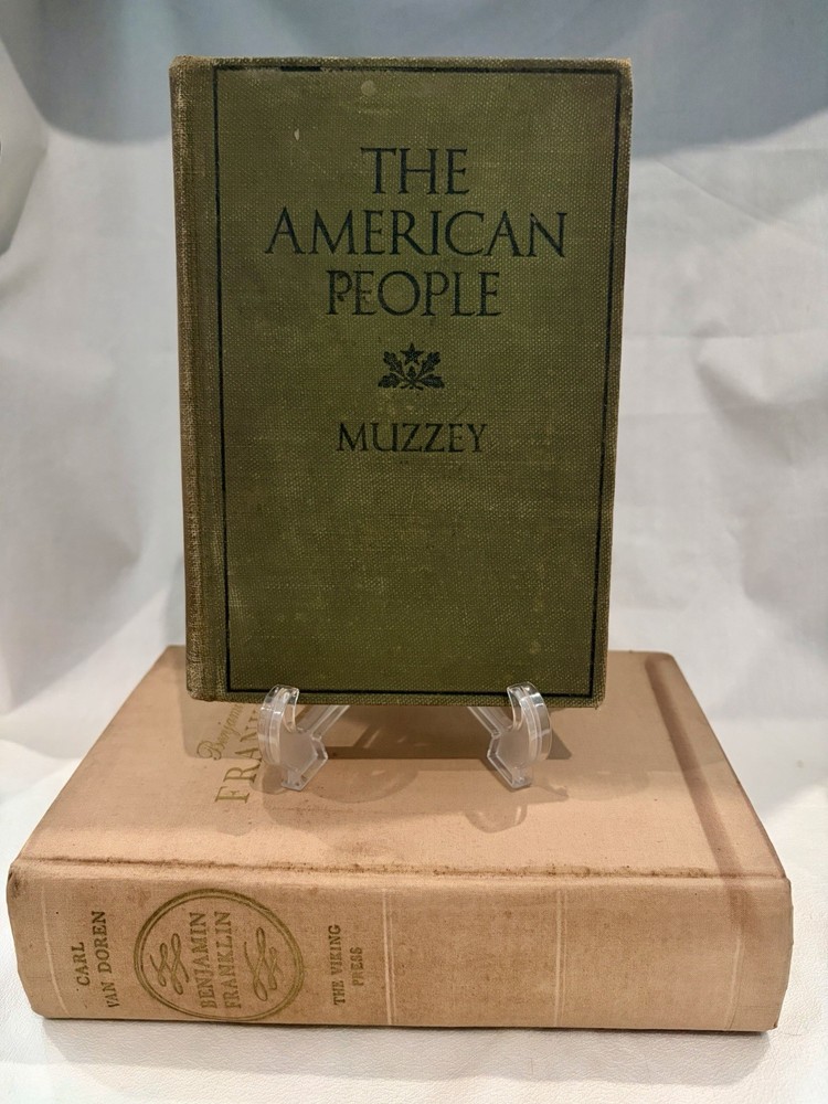 Vintage American History & People 1929/1938 Hardcover 2pcs Books Pair