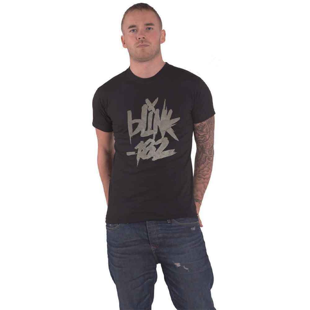 Official Blink-182 Neon Hi-Build Band Logo Unisex Black T-Shirt