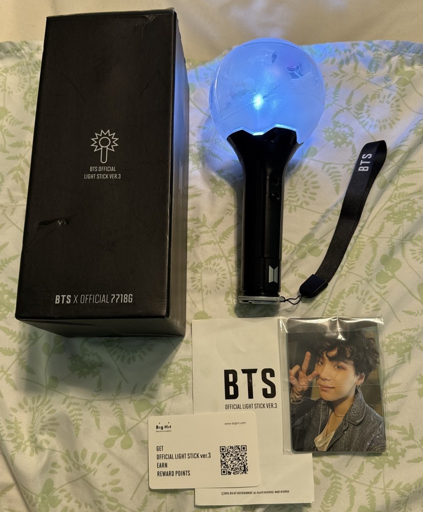 BTS ARMY BOMB Ver 3 Lightstick with Photocards Tested EUC