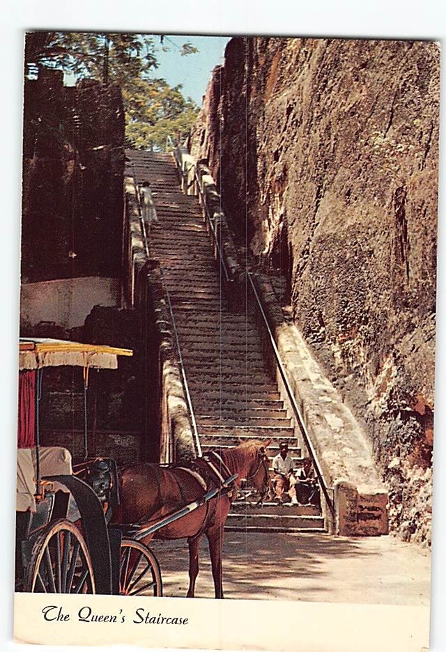 Postcard The Queens Staircase Nassau Bahamas