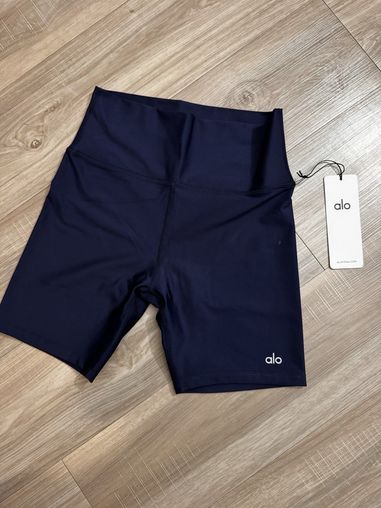 Alo Yoga Airlift Energy Short Navy Blue High Waist Large