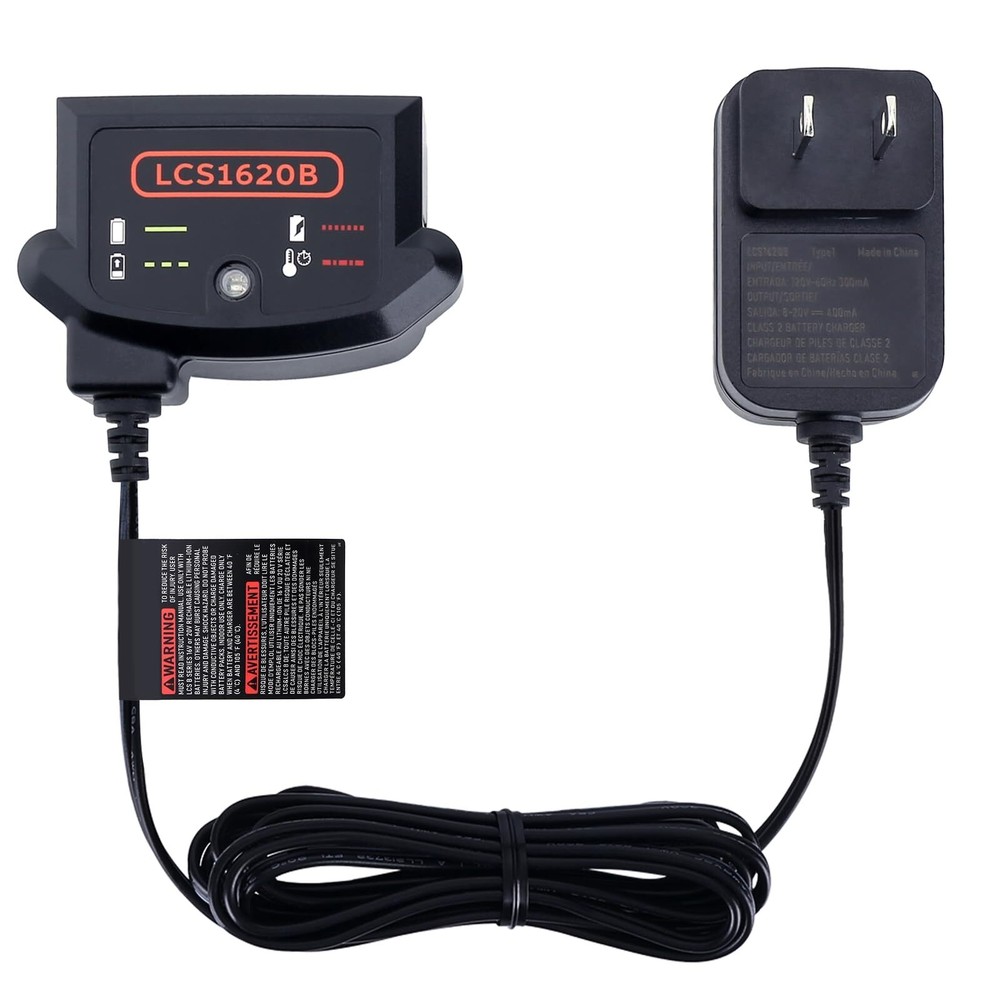 LCS1620B Black Decker 20V Lithium Battery Charger Replacement