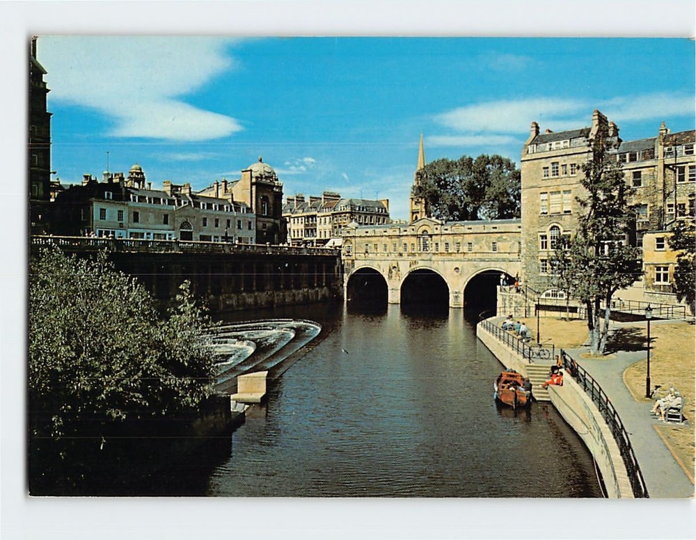 Postcard Pulteney Bridge & River Avon Bath England