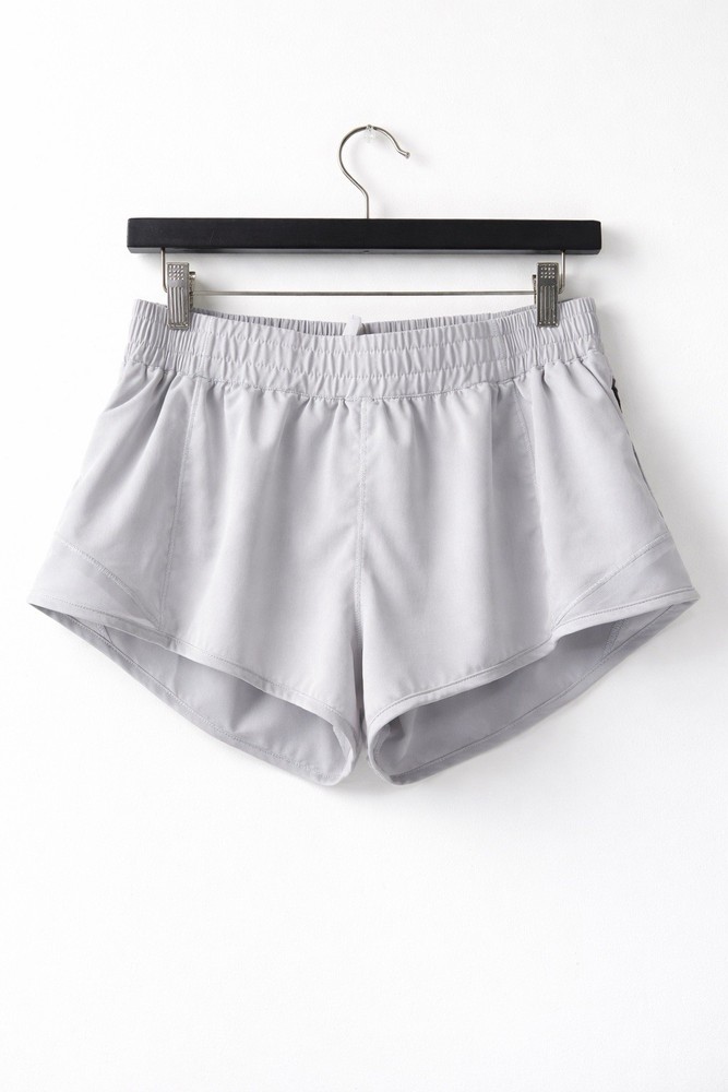 Lululemon Light Gray Athletic Shorts Womens Size 12 Running Gym