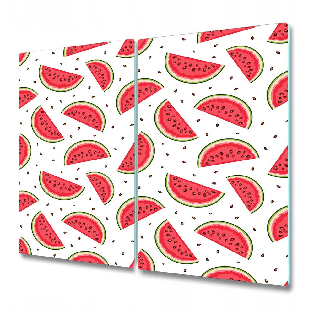 Glass Chopping Board Worktop Saver Watermelon Slices | Tropical Fruit | 2x30x52