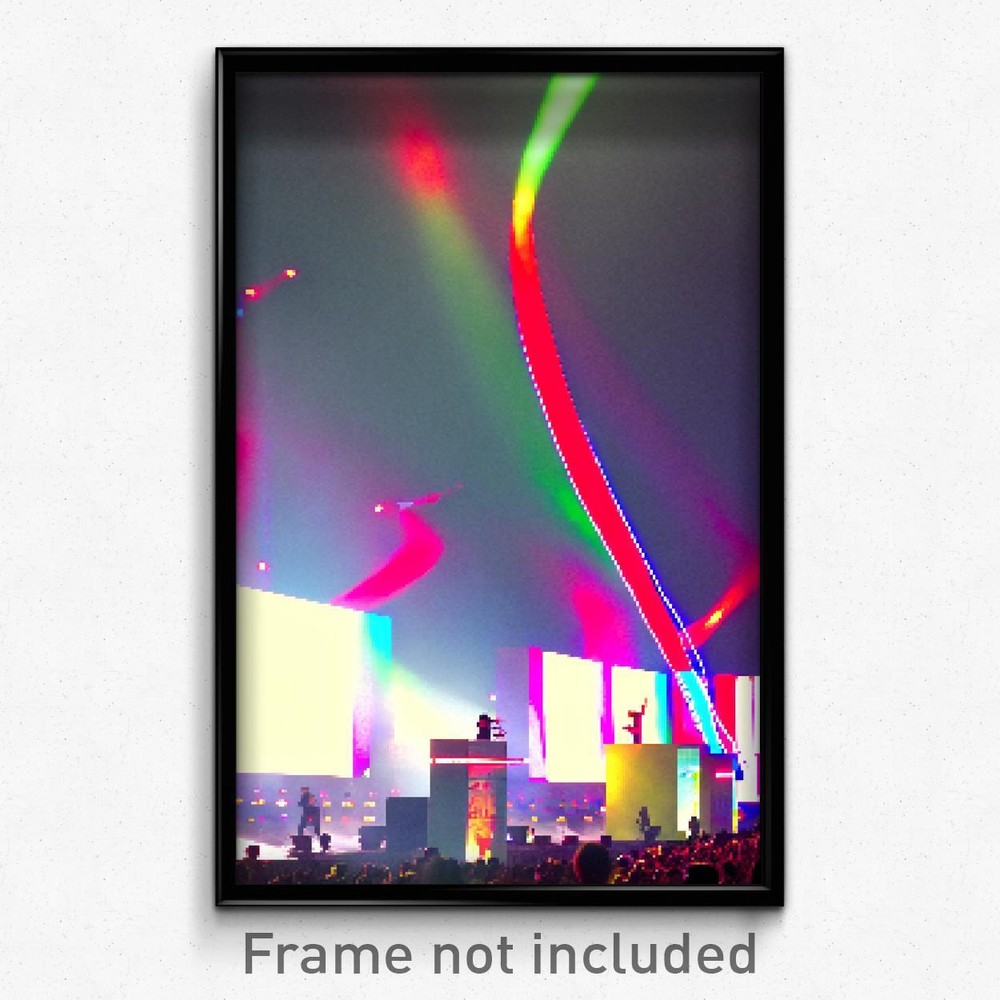 Pixel Art Poster - 8 Bit Psychedelic Trippy Video Game Print Agile Fest
