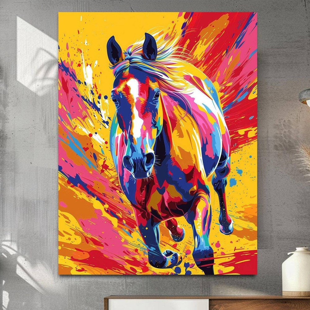 Abstract Horse Art Horses Decor Wall Decor Horse Print Home Decor Horse Sign