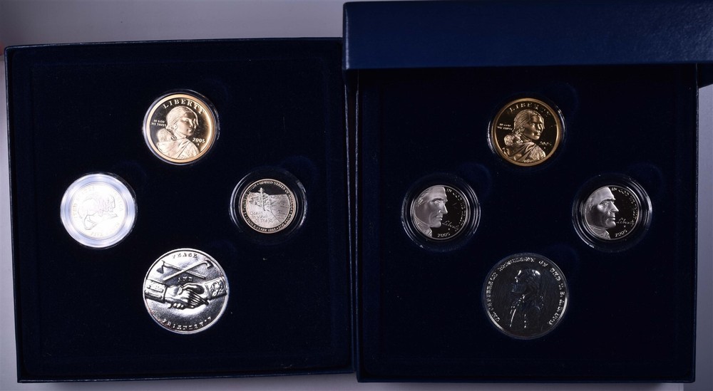 U.S. Mint Westward Journey Nickel Series 2005 Coin & Medal 2 Sets #6C3 Box & COA