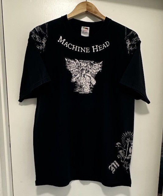 Vintage 90s Machine Head Mens Size XL Black Cotton Rock Metal Band T Shirt