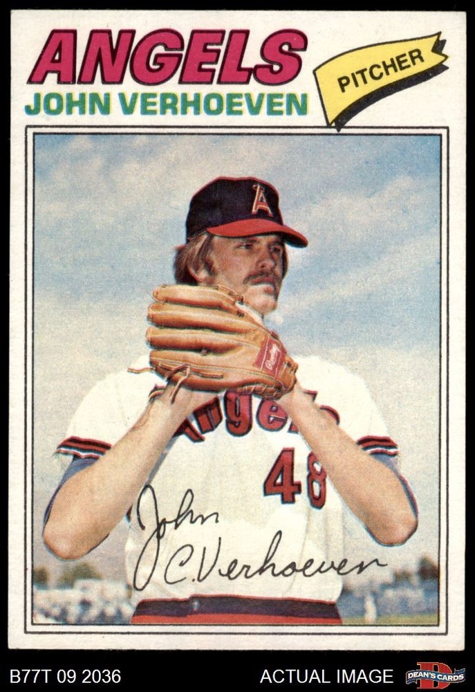 1977 Topps #91 John Verhoeven Angels RC 7.5 - NM+