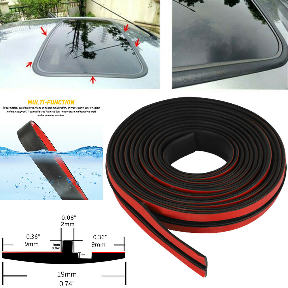 Universal 10FT Windshield Rubber Molding Seal Trim for Windscreen and Windows