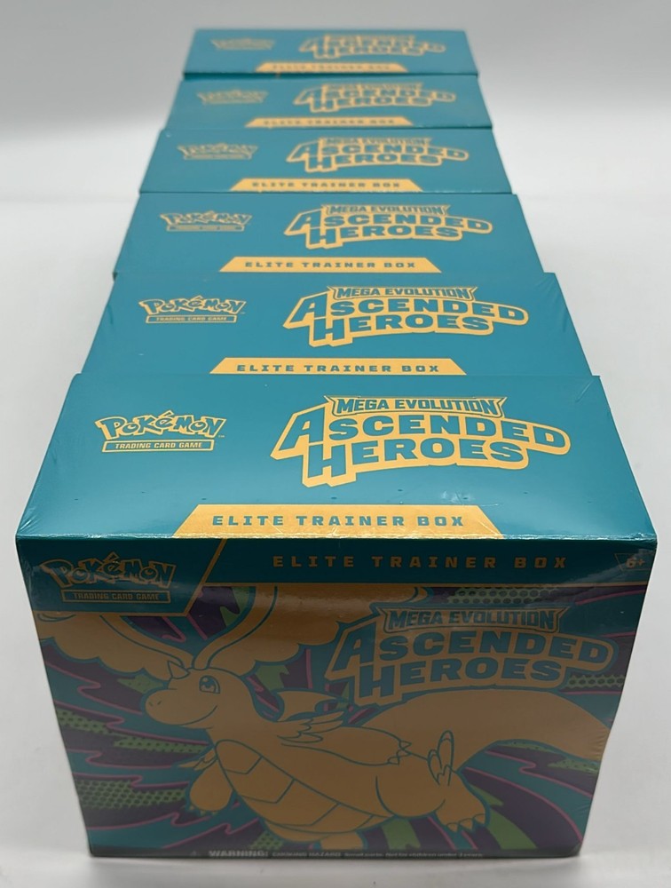 Lot of (6) Pokemon TCG Ascended Heroes Elite Trainer Boxes SEALED ETB NEWPROBSTEIN123 is actively accepting CONSIGNMENTS !!