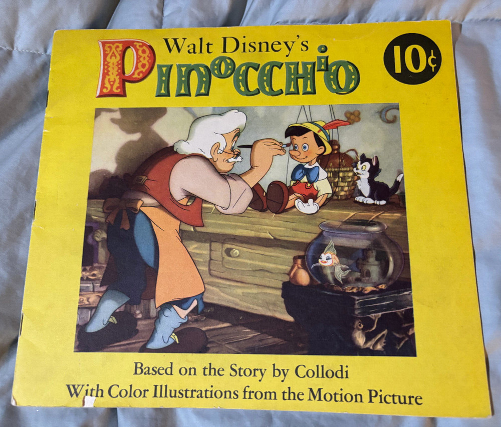 Walt Disney's Pinocchio VG 1939 Dell oblong softcover booklet