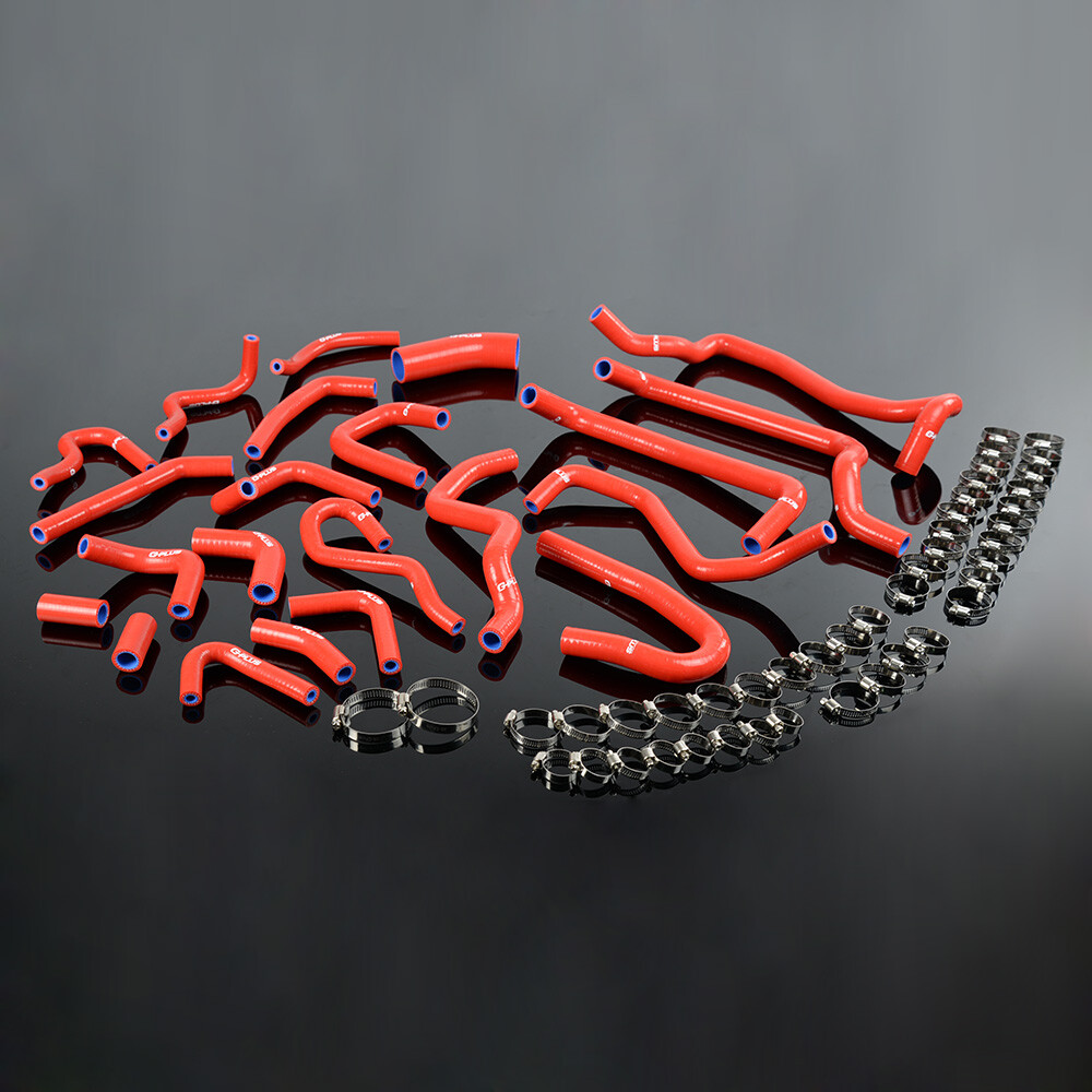 RED FIT Silvia 180SX 200SX S13 89-94 Silicone Radiator Heater Hose Clamp
