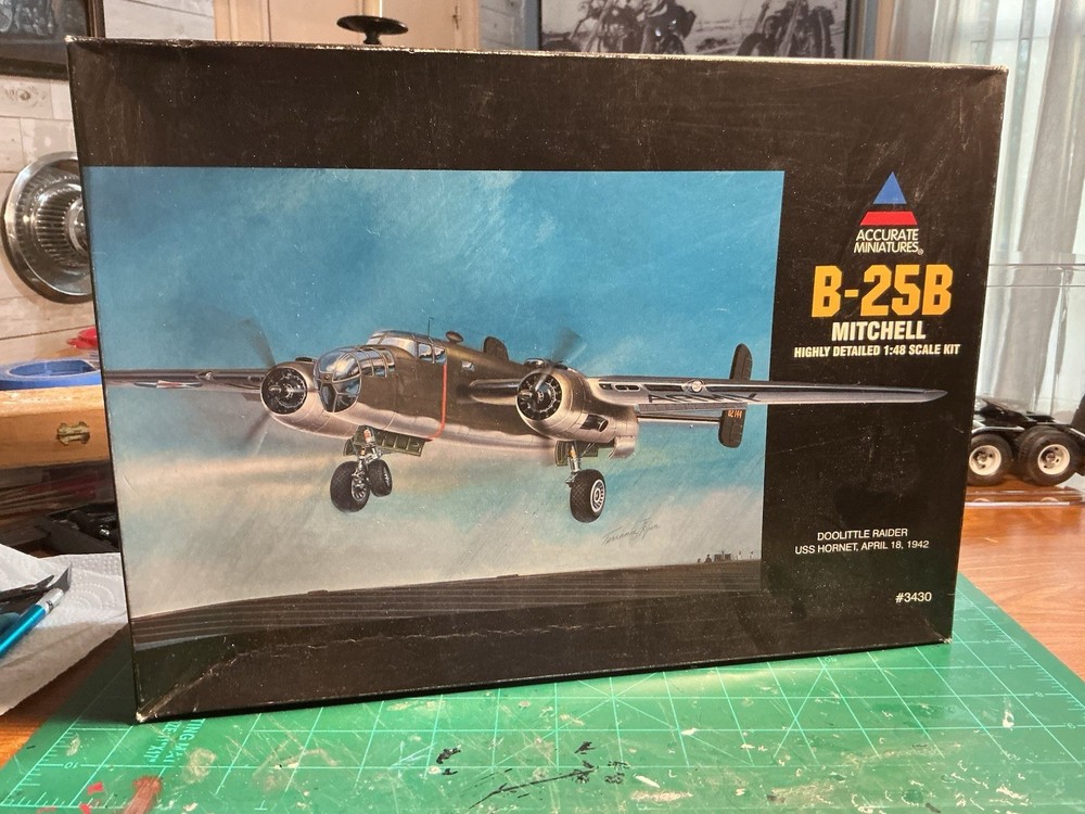 Accurate Miniatures B-25B Mitchell 1:48 Airplane Kit Highly Detailed 3430-image