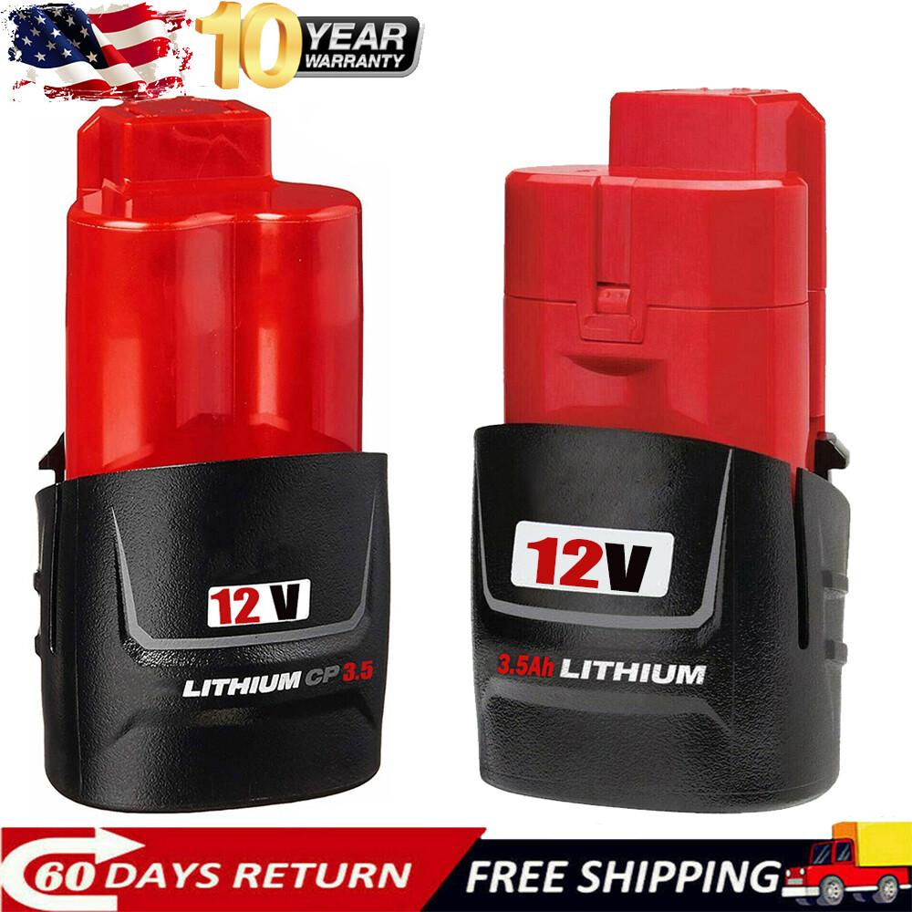 Milwaukee M12 3.5AH Lithium Extended Battery 2-Pack 48-11-2460 48-11-2401