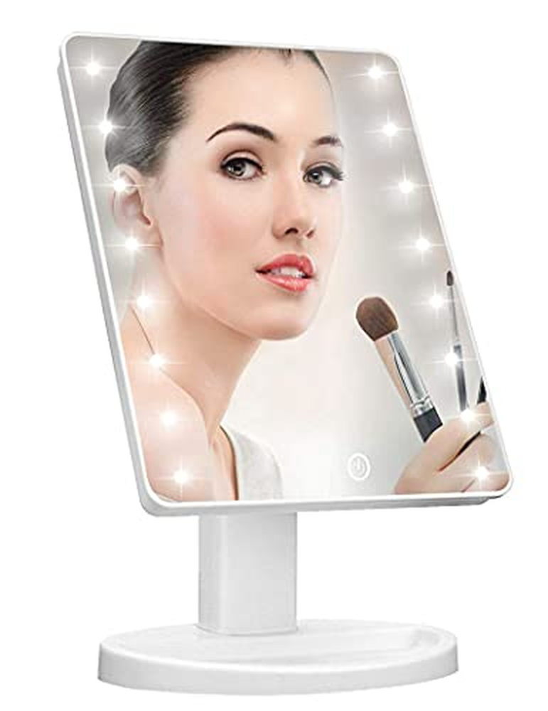 16-LED Lighted Makeup Mirror with Touch Control and 180° Rotation
