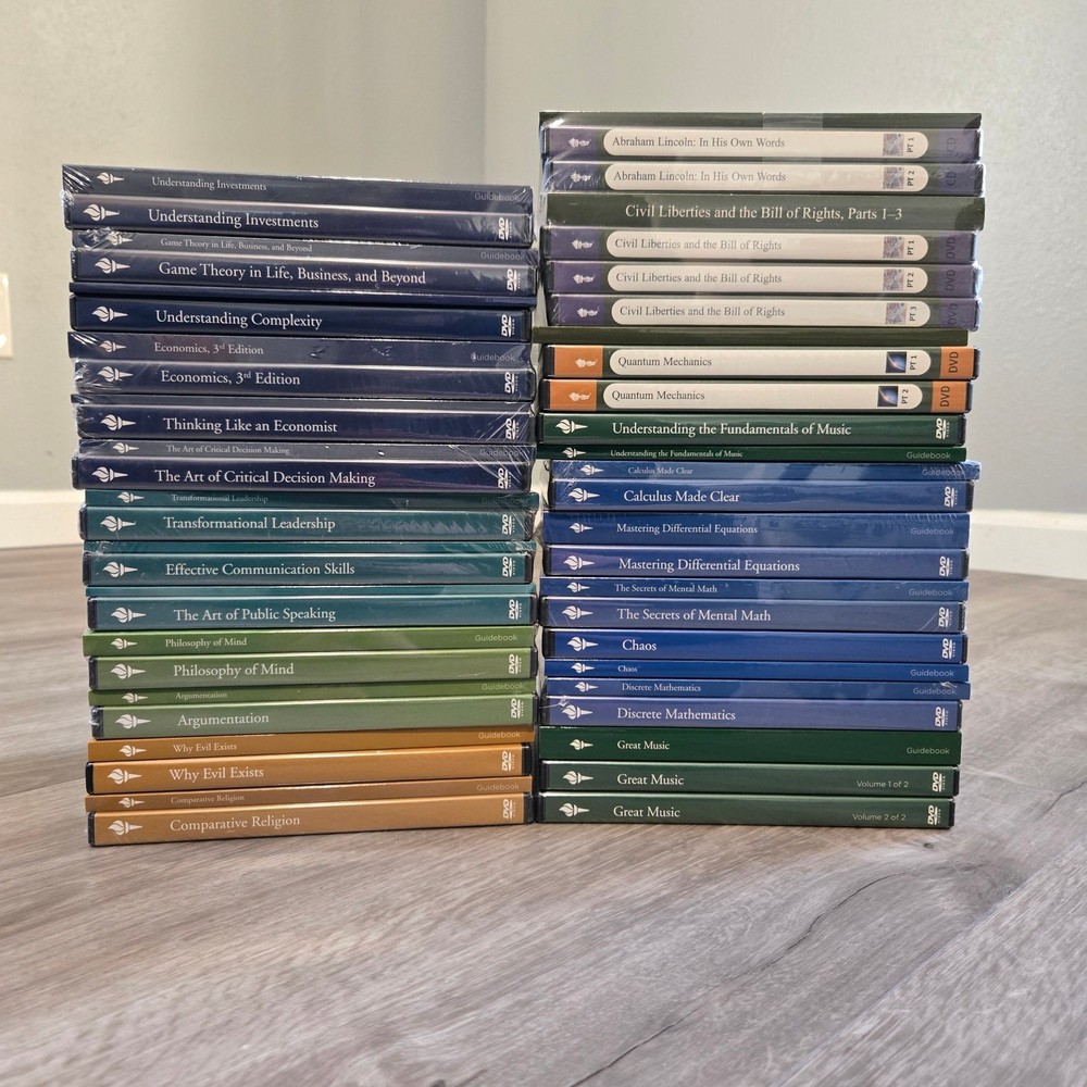 Large The Great Courses Lot - 23 Courses with DVD and Guidebook 17 New 6 Opened