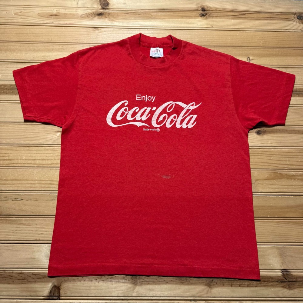 Vintage 1989 Enjoy Coca-Cola Coke Cincinnati Graphic Promo T-Shirt USA - Large