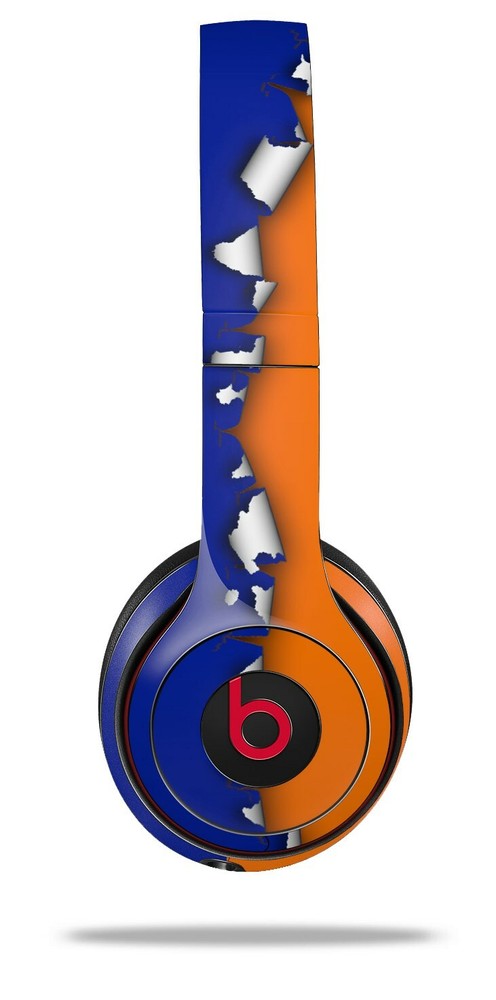 Skin Beats Solo 2 3 Ripped Colors Blue Orange Wireless Headphones NOT INCLUDED
