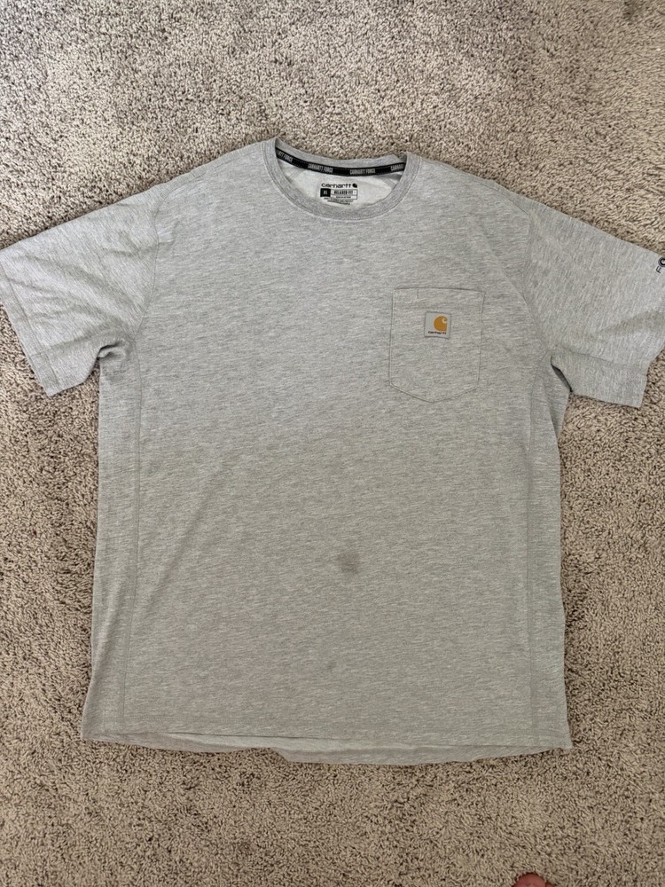 Carhartt Force Pocket T-Shirt Gray Relaxed Fit Men’s XL Short Sleeve Work Tee