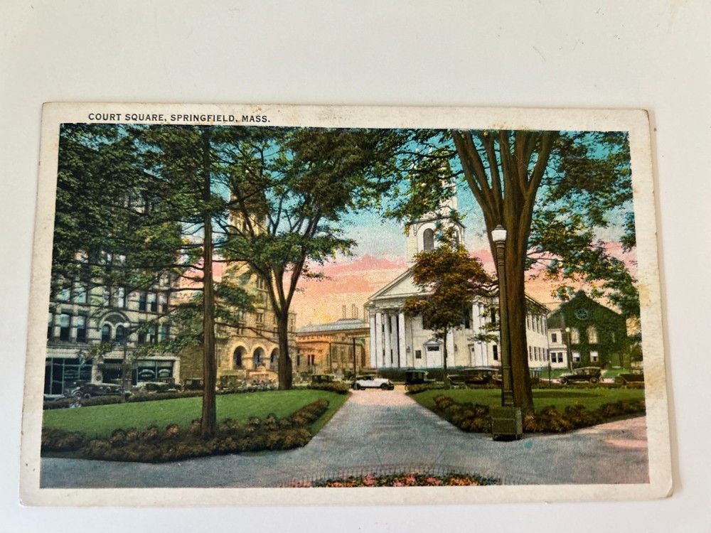 Court Square Springfield Massachusetts MA Postcard