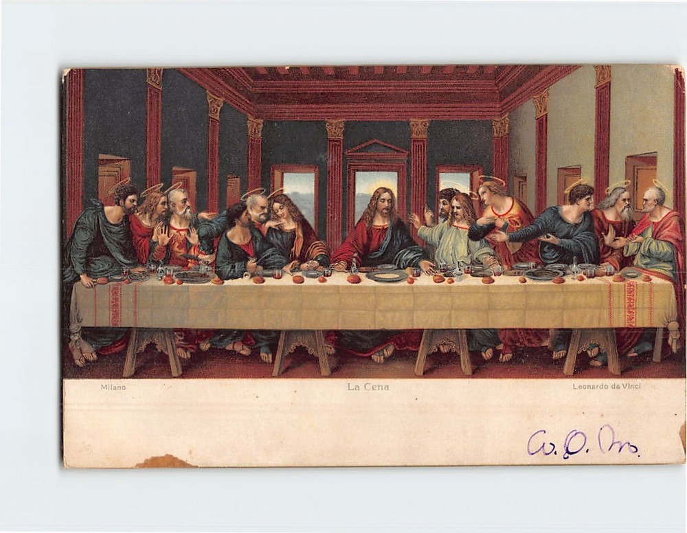 Postcard The Last Supper Painting by Leonardo da Vinci