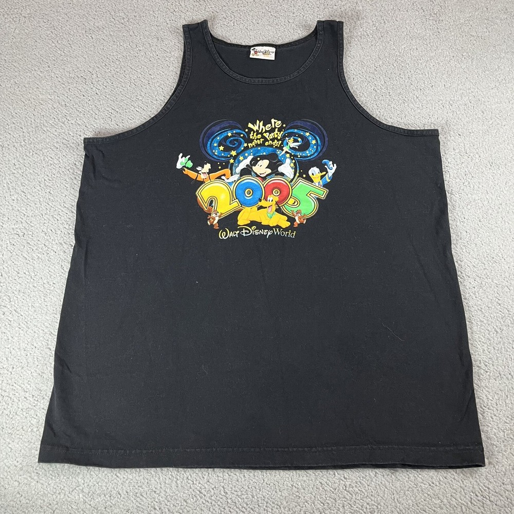 Walt Disney World Mens T-Shirt Tank Top Size Graphic Mickey 2005