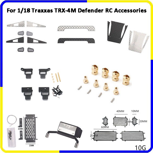 For 1/18 Traxxas TRX-4M Defender RC Crawler Car Upgrade Parts Accessories ACUS