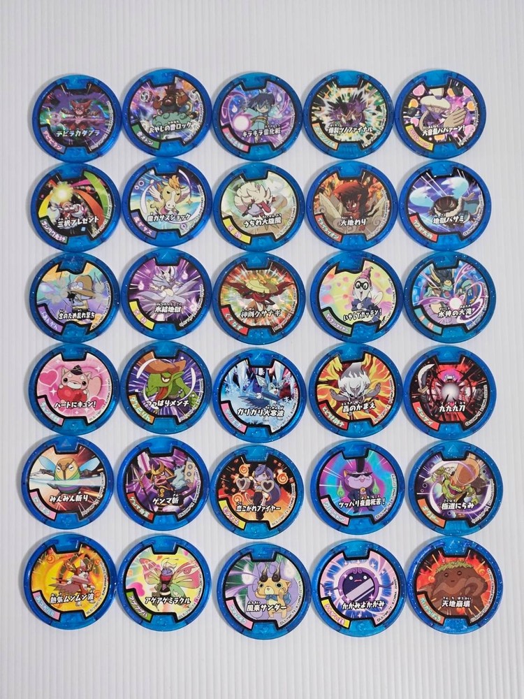Yo-kai Watch Blue Medals Lot 30 pcs • Bandai Japan • Blue Series Set