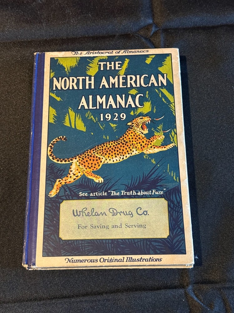 The North American Almanac 1929 Whelan Co Hardcover Book